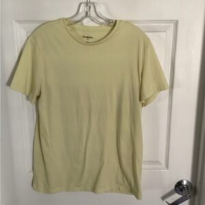 Goodfellow & Co woman’s Short-Sleeve Crew Neck T-Shirt - Pale Yellow